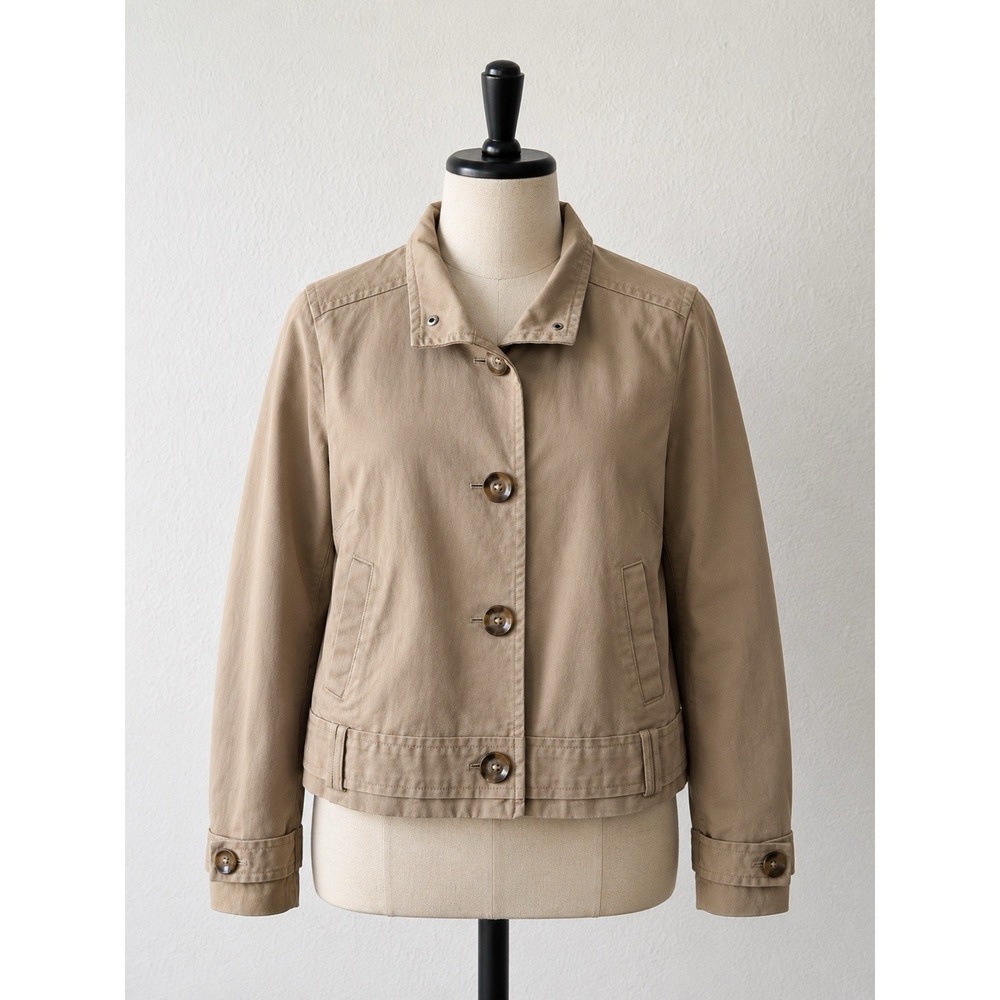 Old Navy Vintage Women's Biege Twill Demin Jacket Size M
